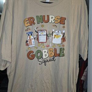 Bella Canvas Tan ER Nurse Gobble Squad Tee